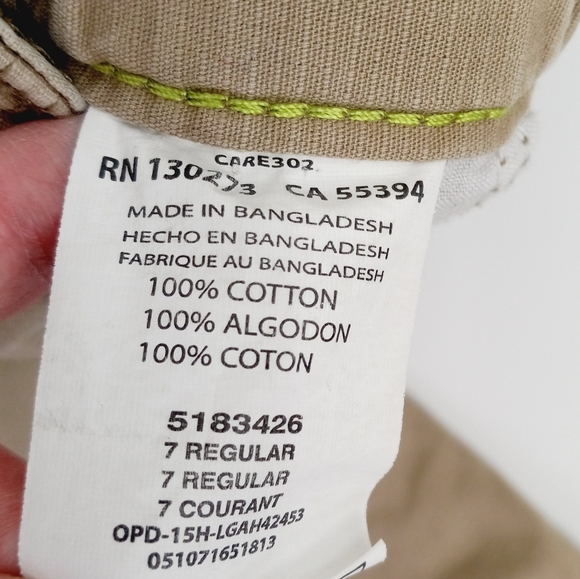 💙 LEE SPORT Boy's Elasticated Waistband Drawstring Khaki Cargo Pants 7 Regular - Picture 6 of 6